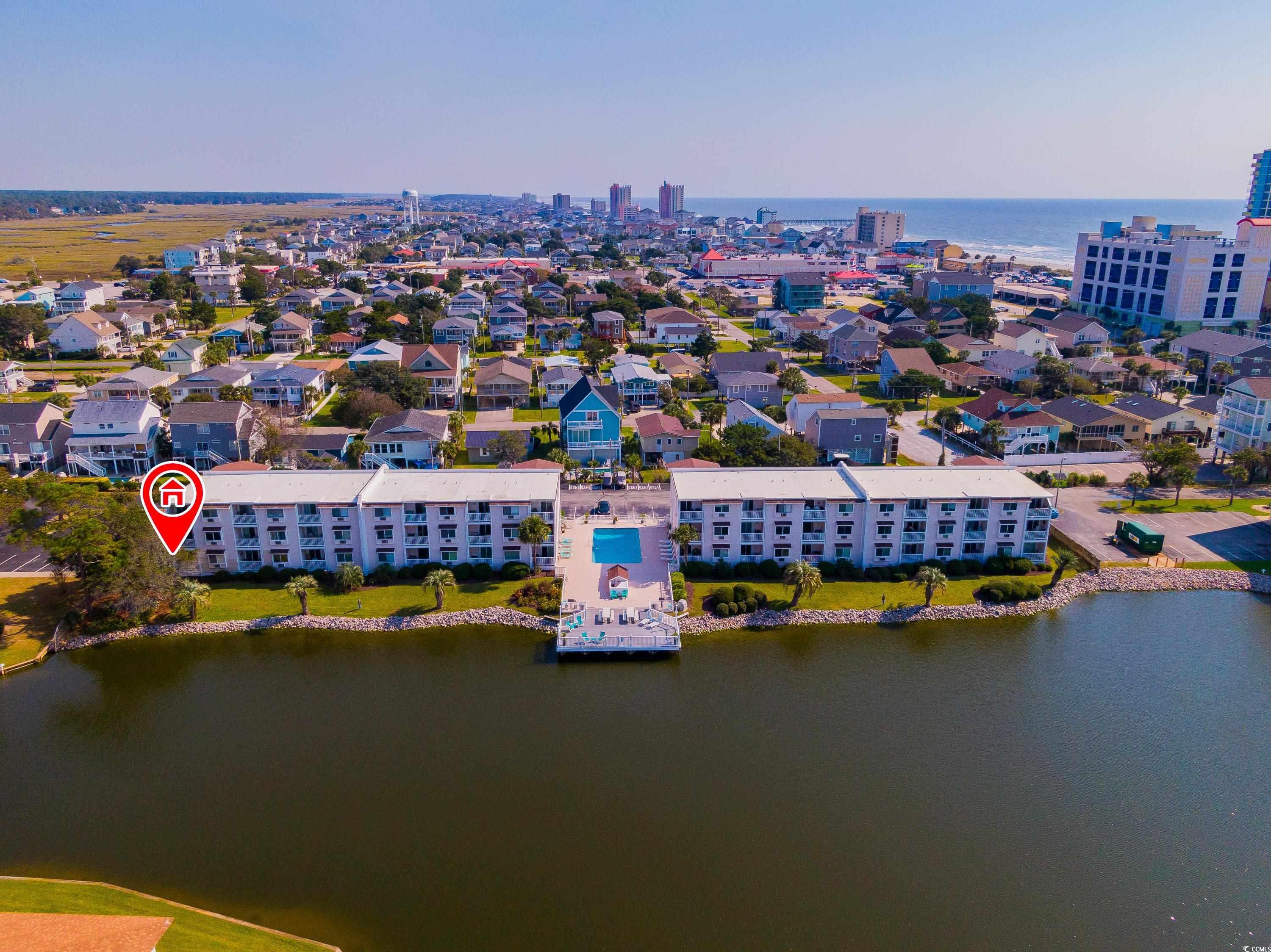 1919 Spring Street, Unit B16 North Myrtle Beach, SC 29582 - Photo 36 of 40 Bird's eye view featuring a water view