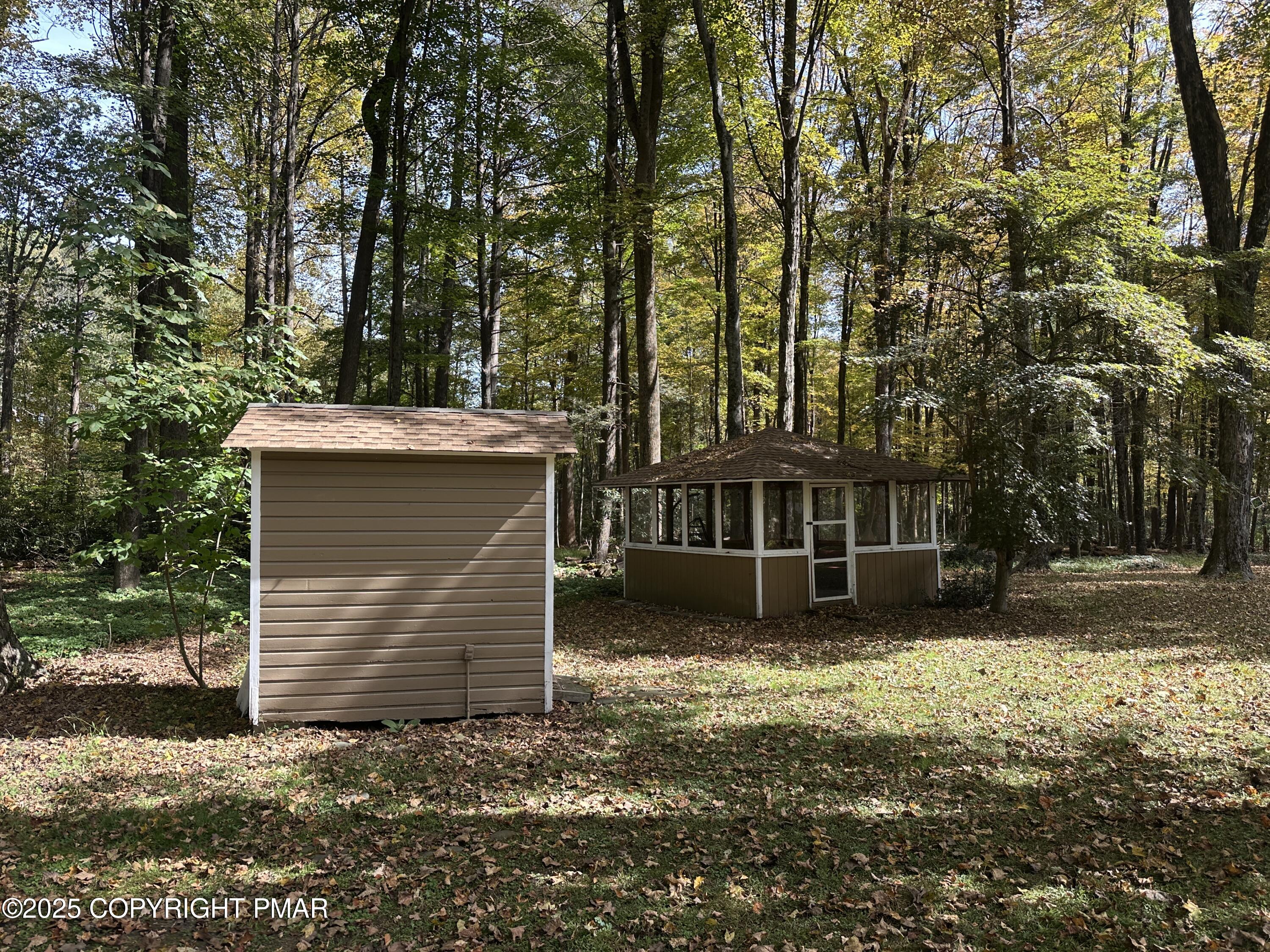 1885 Sullivan Trail Tannersville, PA 18372 - Photo 41 of 46 a view of a house with backyard and trees