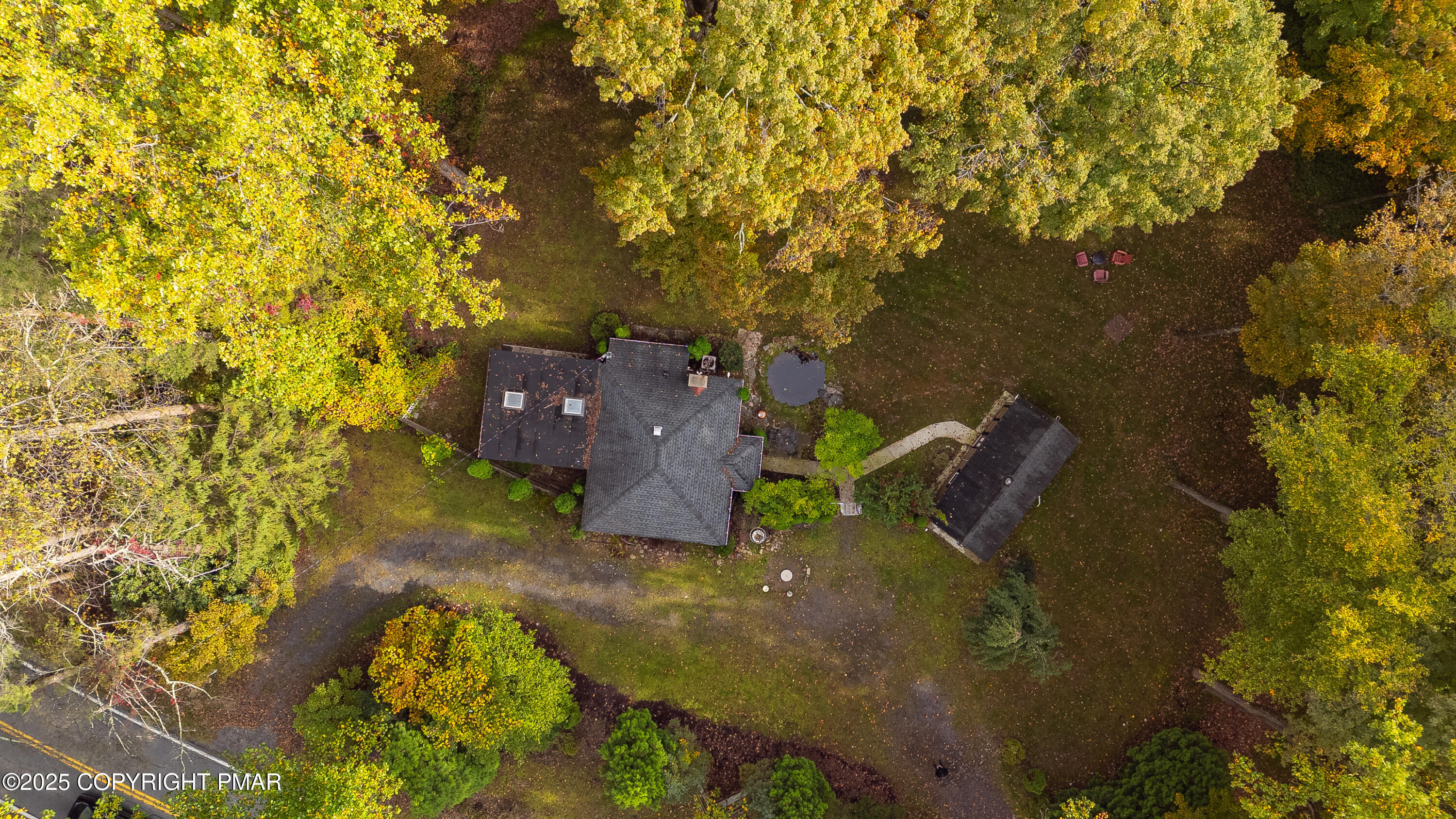 1885 Sullivan Trail Tannersville, PA 18372 - Photo 42 of 46 an aerial view of a house with a yard
