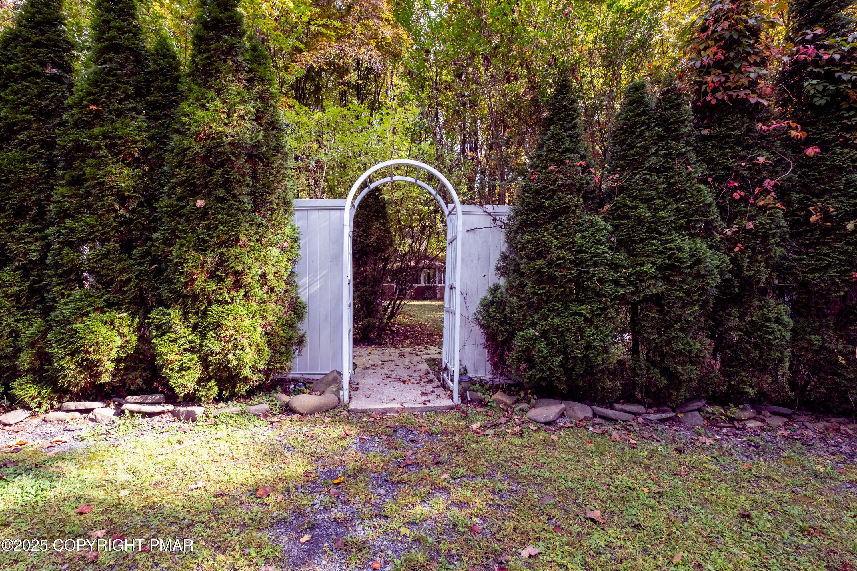 1885 Sullivan Trail Tannersville, PA 18372 - Photo 5 of 46 a backyard of a house with a yard and outdoor seating