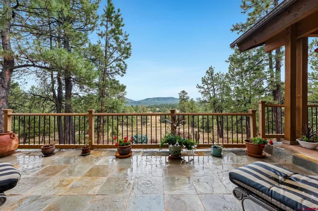 a view of swimming pool with couch and chairs