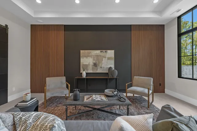 a outdoor living space with furniture and garden view