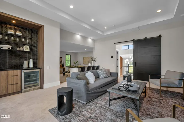 an aerial view of multiple house