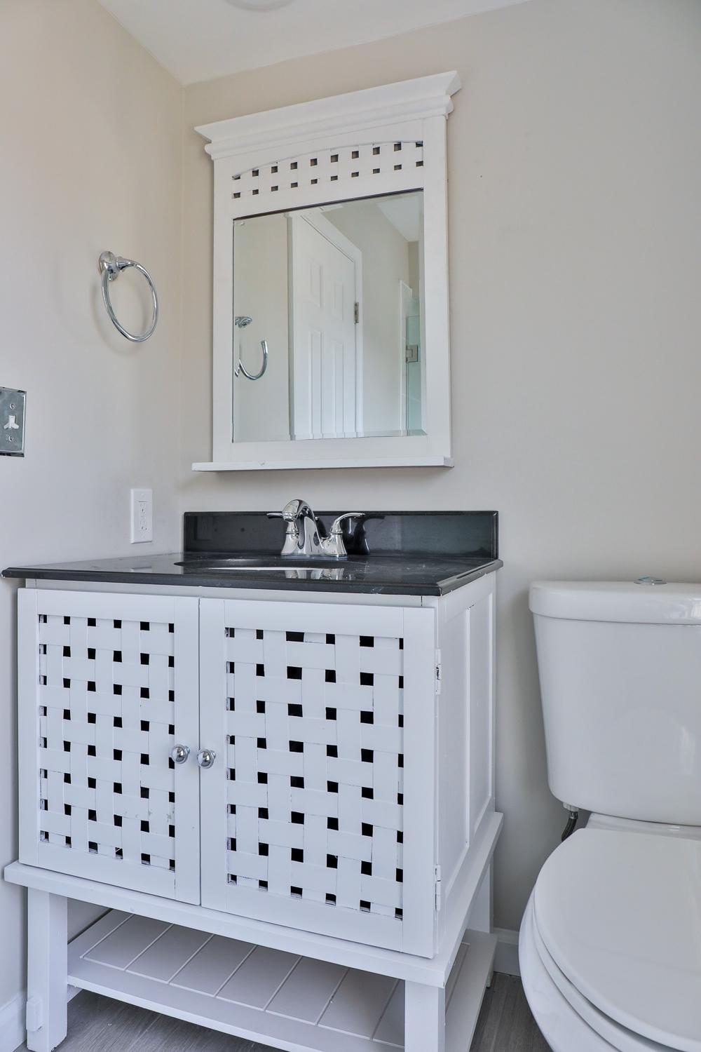 5423 Rilian Court Burke, VA 22015 - Photo 45 of 67 a bathroom with a sink a toilet and a mirror