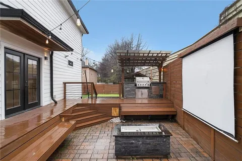 a view of outdoor space and deck