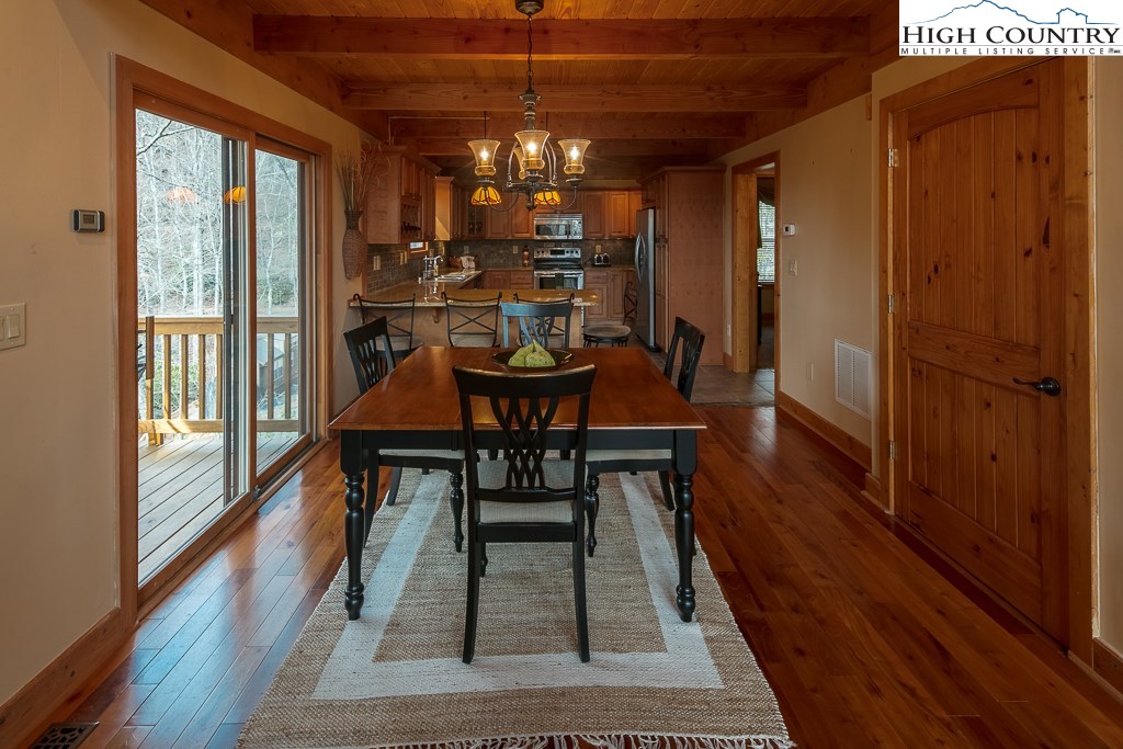272 Locust Road Newland, NC 28657 - Photo 20 of 46 a view of a dining room with furniture window and wooden floor