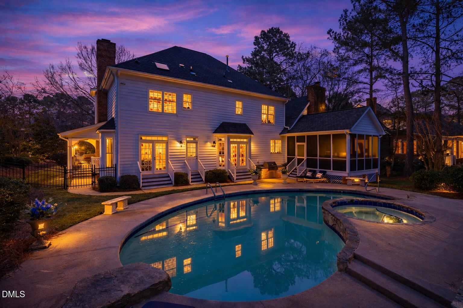 408 Hogans Valley Way Cary, NC 27513 - Photo 8 of 59 408 Hogans Valley - Back Twilight