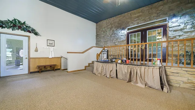 a view of room with gym equipment