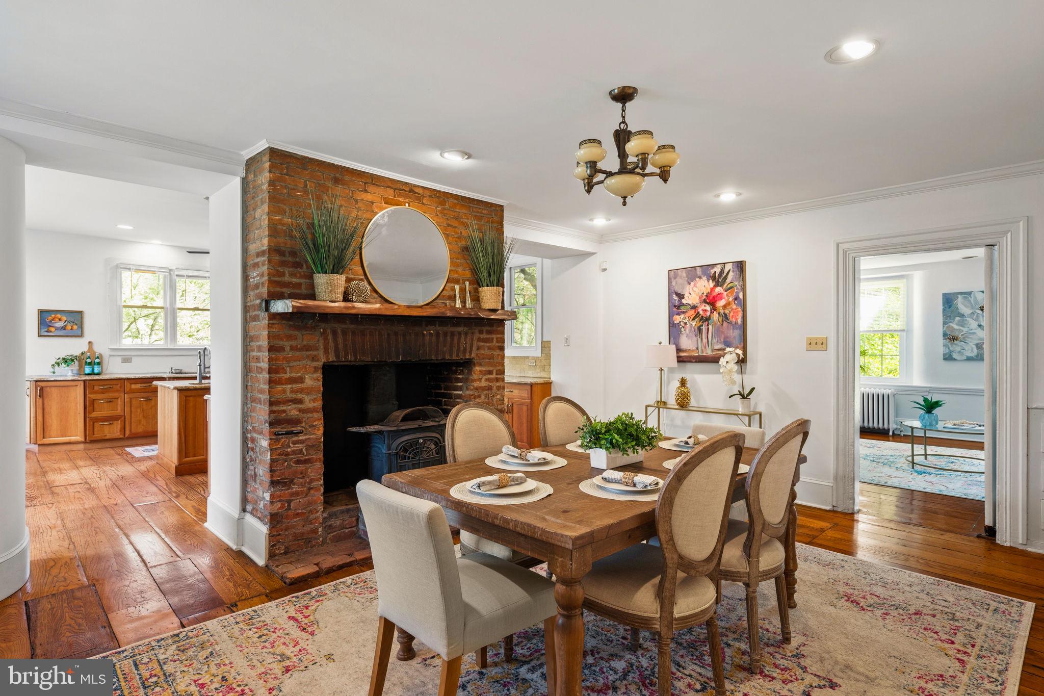 95 Indian Spring Road Media, PA 19063 - Photo 27 of 118 Dining wood wood burning fireplace