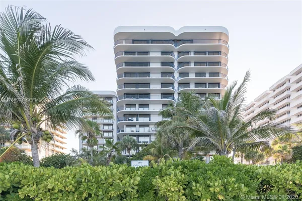 a front view of a multi story building
