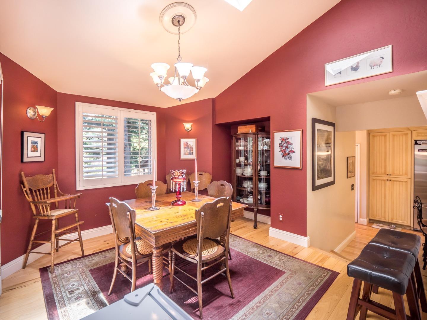 12445 Alba Road Ben Lomond, CA 95005 - Photo 20 of 37 a view of a dining room with furniture window and wooden floor