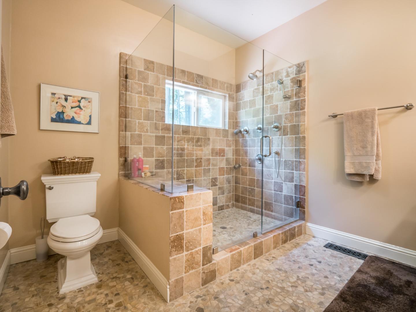 12445 Alba Road Ben Lomond, CA 95005 - Photo 29 of 37 a bathroom with a shower and toilet