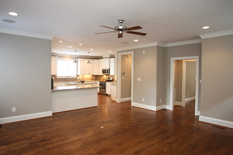 508 Mial Street Raleigh, NC 27608 - Photo 10 of 25 The view from the family room to the kitchen. See how spacious and open it is. Family Room to kitchen