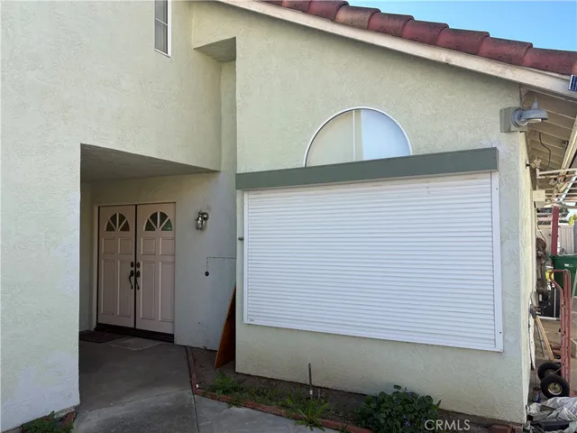 a view of a door of the house