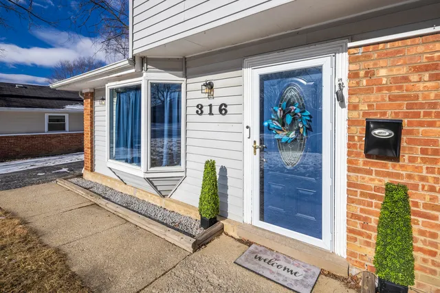 a view of a house with a patio