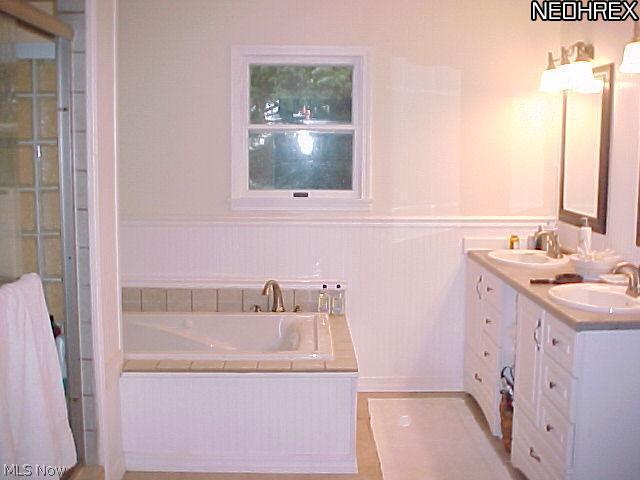 42157 Whitney Road Lagrange, OH 44050 - Photo 15 of 24 Master bathroom, with double sinks, jetted tub, and shower.