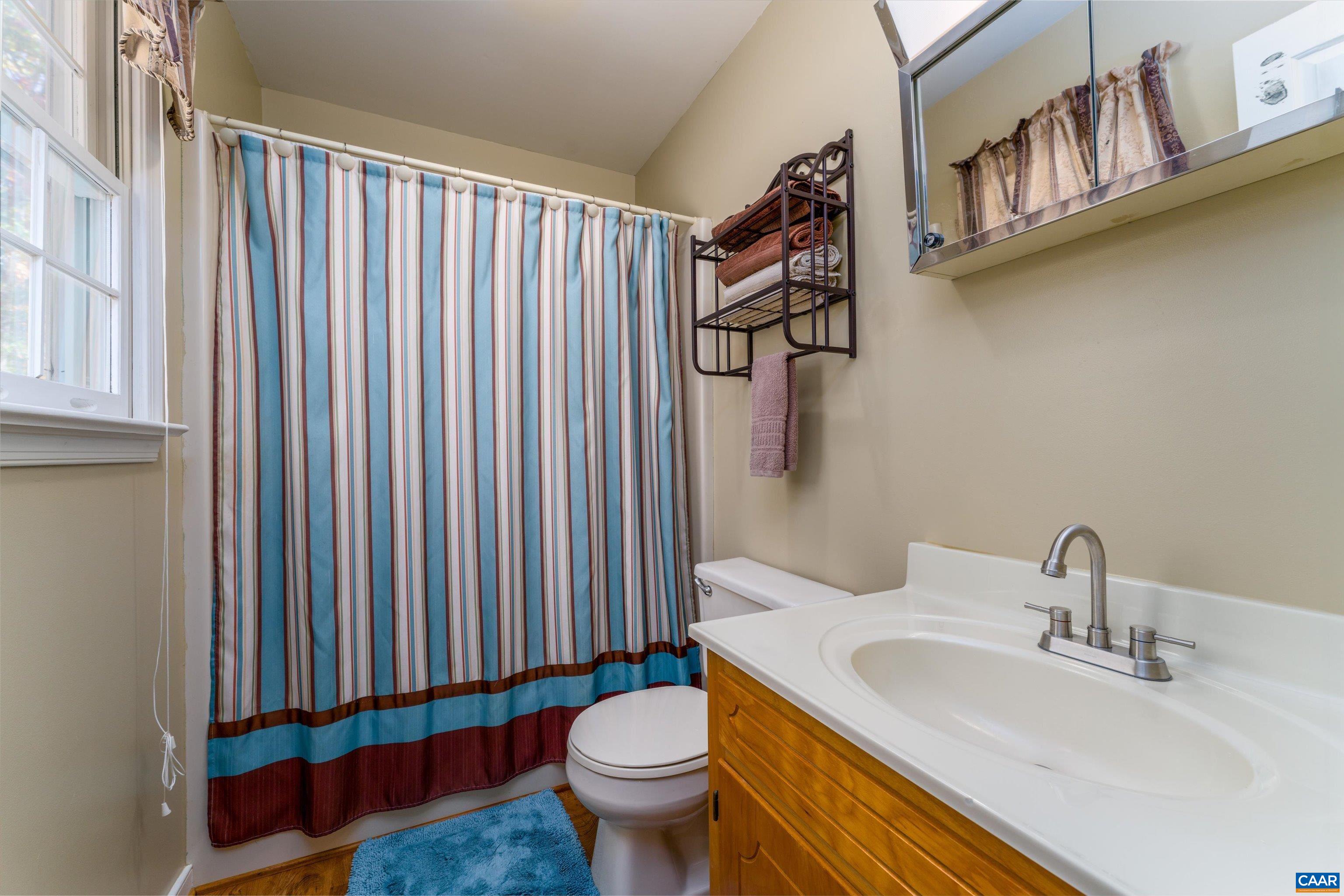 2321 Ruritan Lake Road Scottsville, VA 24590 - Photo 26 of 35 a bathroom with a sink a toilet and a mirror