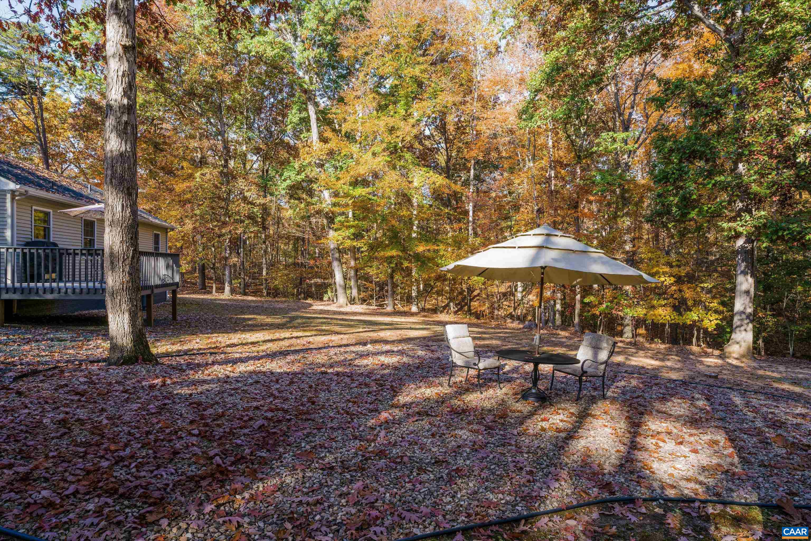 2321 Ruritan Lake Road Scottsville, VA 24590 - Photo 34 of 35 a backyard of a house with barbeque oven fire pit table and chairs