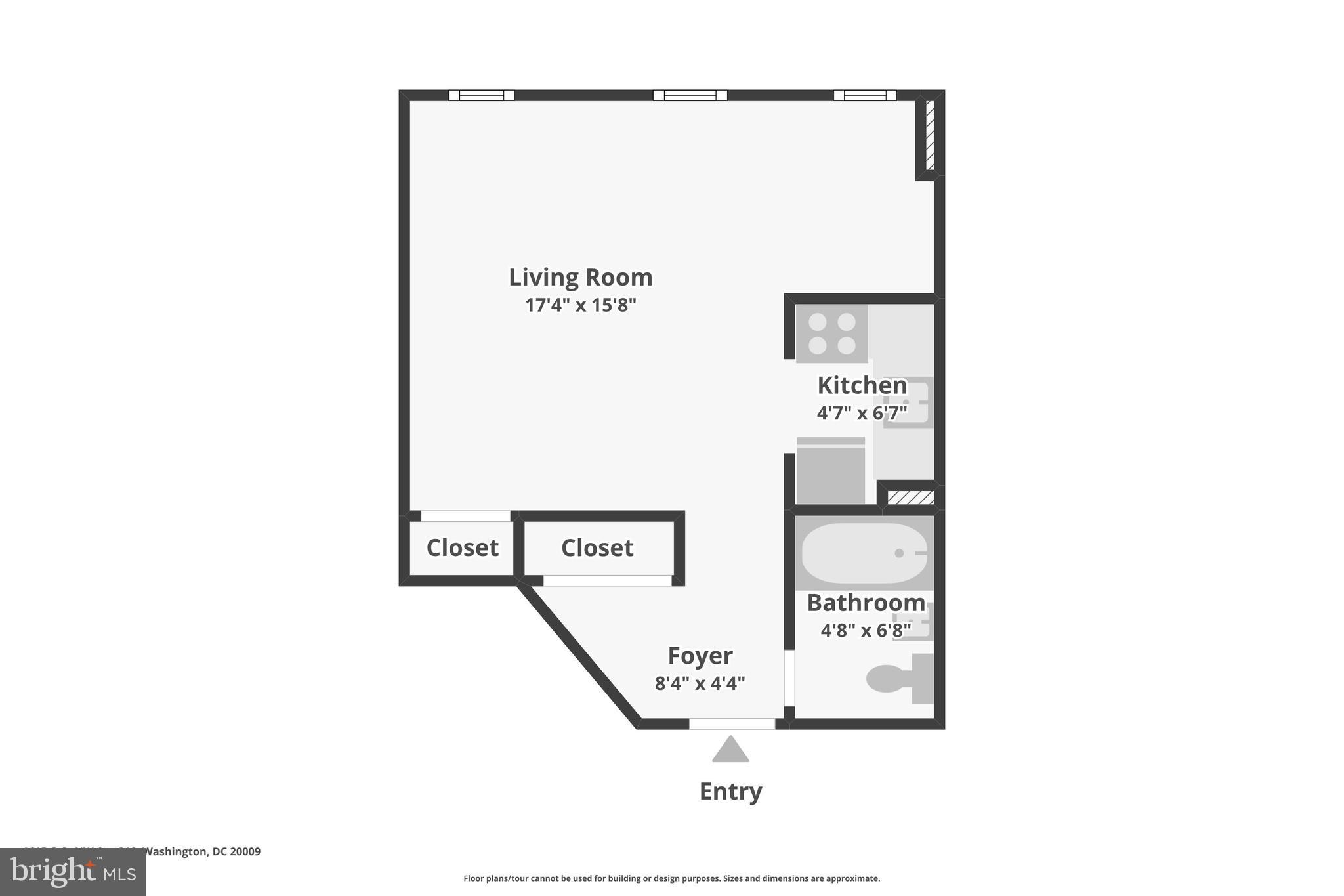 1615 Q Street Northwest, Unit 810 Washington, DC 20009 - Photo 41 of 41 Floorplan