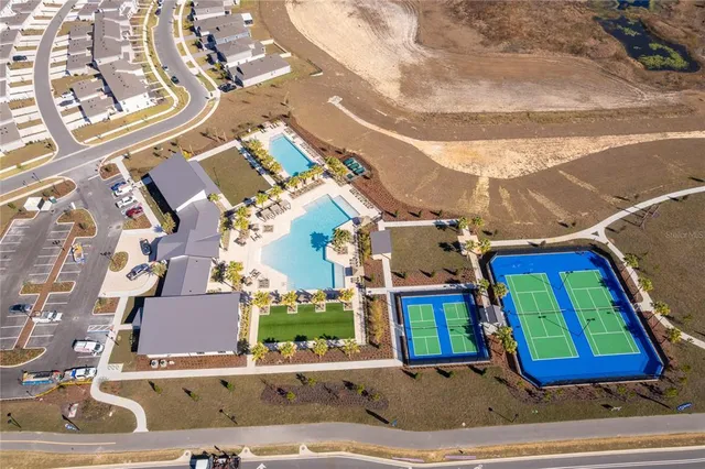 an aerial view of residential building