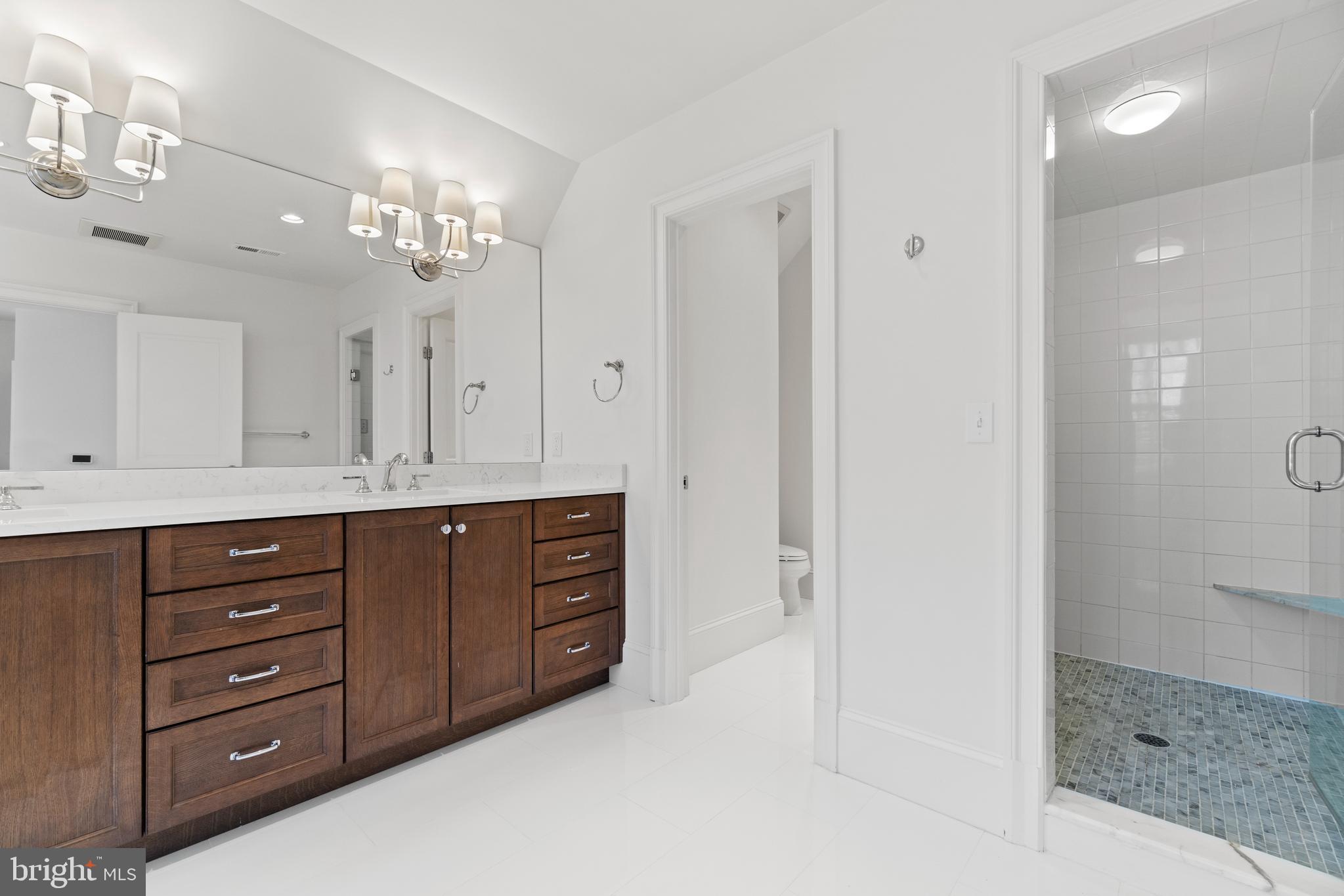 8402 Rapley Ridge Lane Potomac, MD 20854 - Photo 37 of 64 Primary Bathroom With Spacious Walk-in Shower