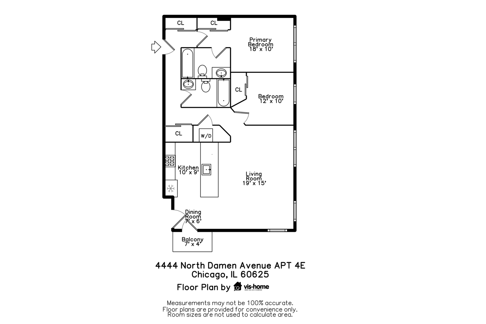 4444 North Damen Avenue, Unit 4E Chicago, IL 60625 - Photo 25 of 25 a picture of a bench in front of a wall