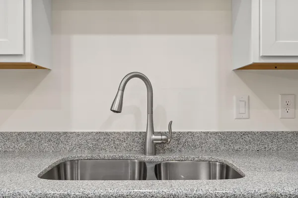a close view of sink and tap