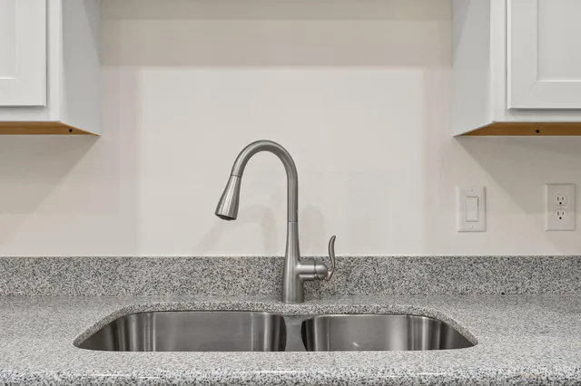 a close view of sink and tap