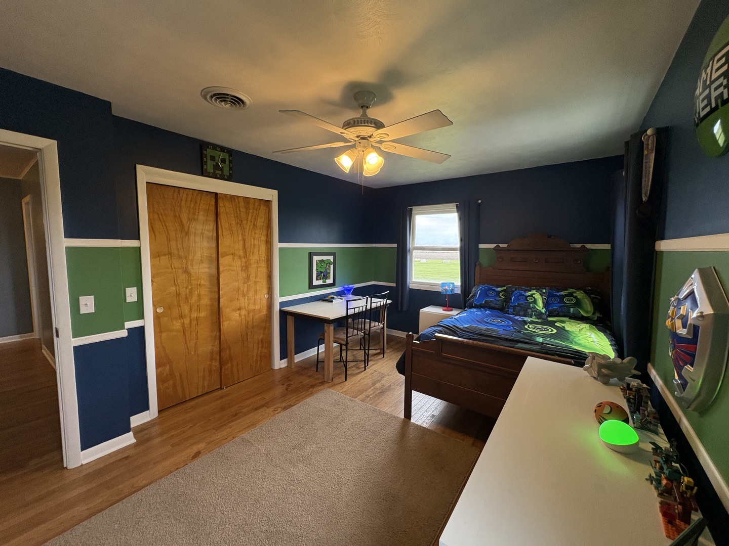 320 South Main Street Creston, IL 61068 - Photo 19 of 34 a living room with furniture a dining table with kitchen view and a fireplace