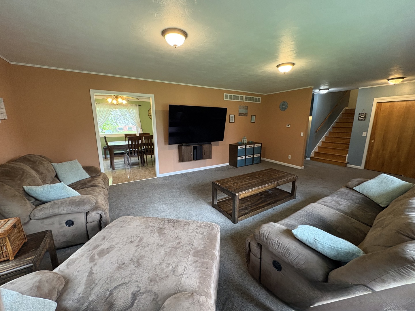 320 South Main Street Creston, IL 61068 - Photo 7 of 34 a living room with furniture and a flat screen tv
