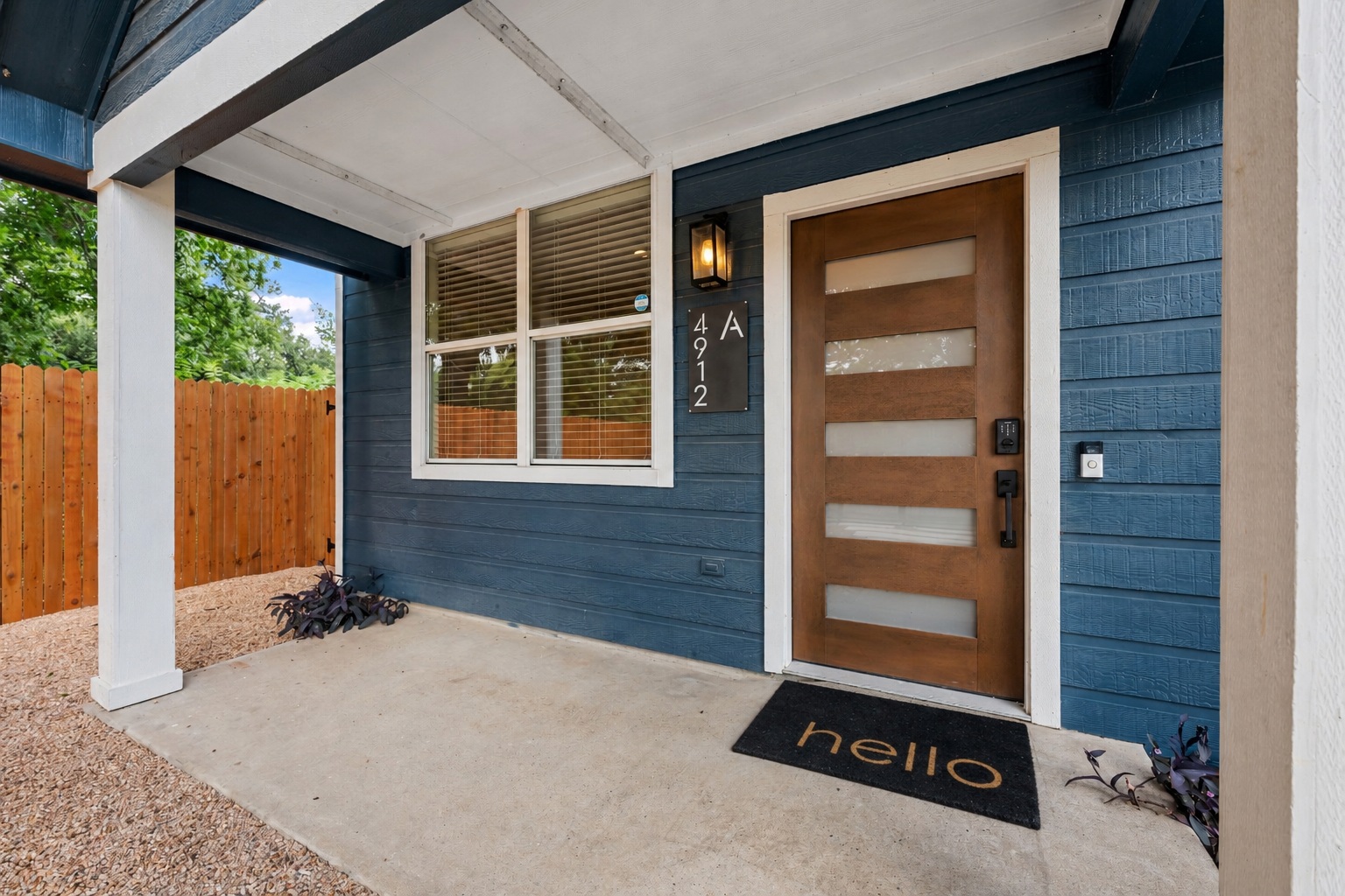 4912 Sara Drive, Unit A Austin, TX 78721 - Photo 2 of 28 Covered front porch with keyless entry.