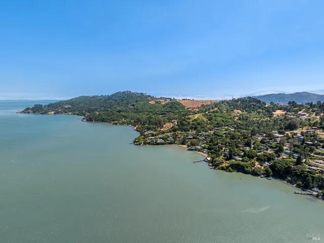 a view of lake and mountain
