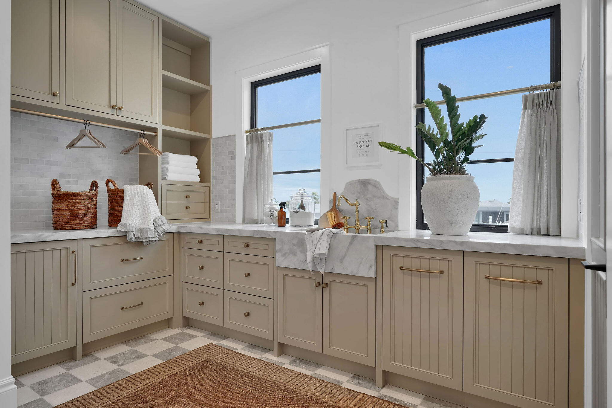 839 Chestnut Court Marco Island, FL 34145 - Photo 57 of 88 Laundry with Marble tops & sink