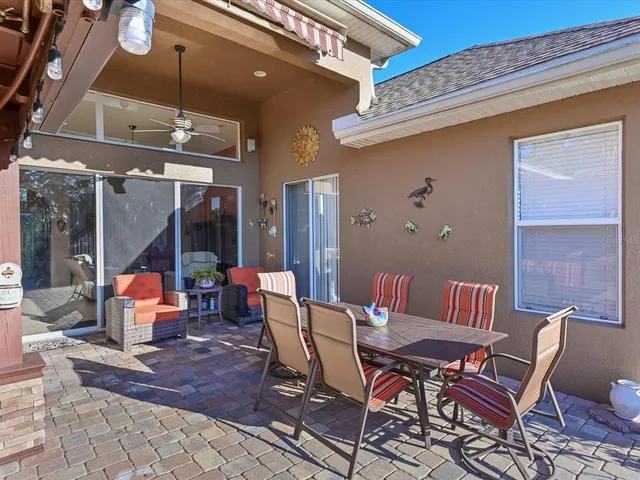 a outdoor space with a couch