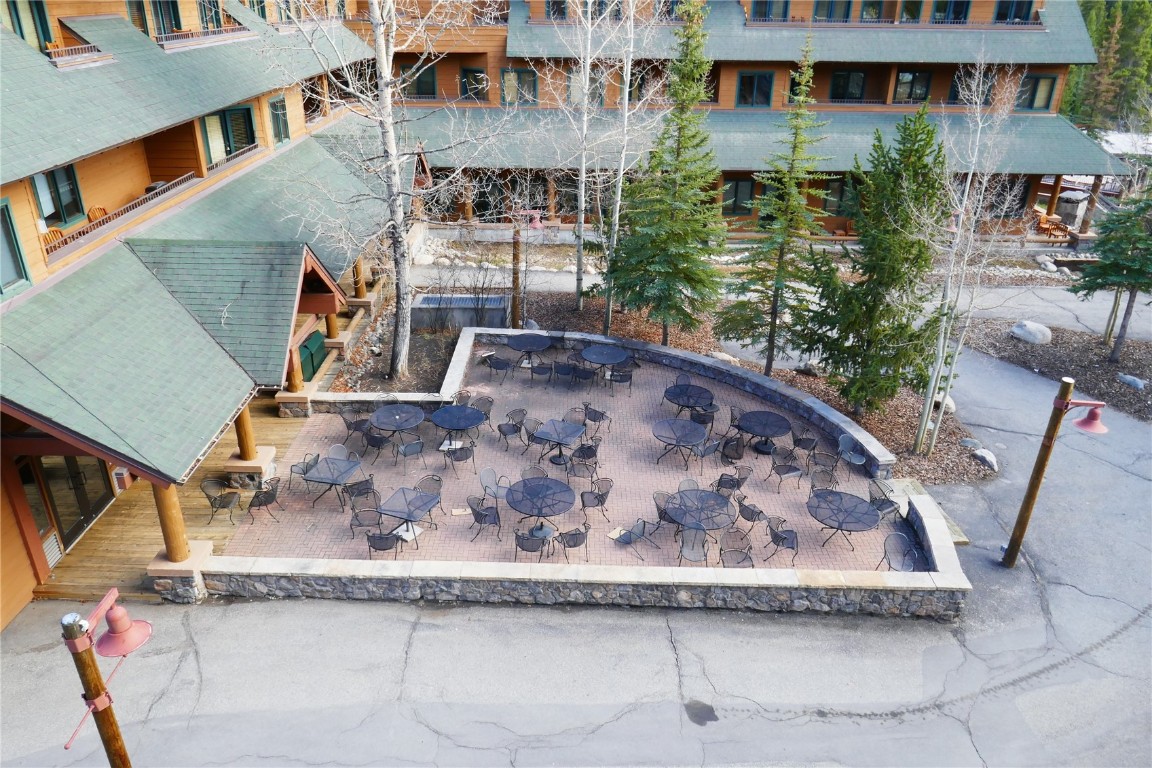 100 Dercum Square, Unit 8374 Keystone, CO 80435 - Photo 18 of 24 aerial view of a brick house with a fountain