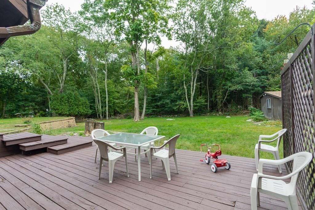 50 Forest Street Bridgewater, MA 02324 - Photo 5 of 42 a view of yard with seating space and trees in the background