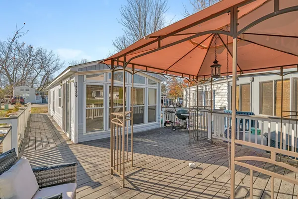 a view of a house with a patio