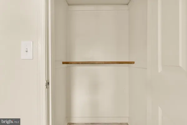 a close up view of racks on the wall