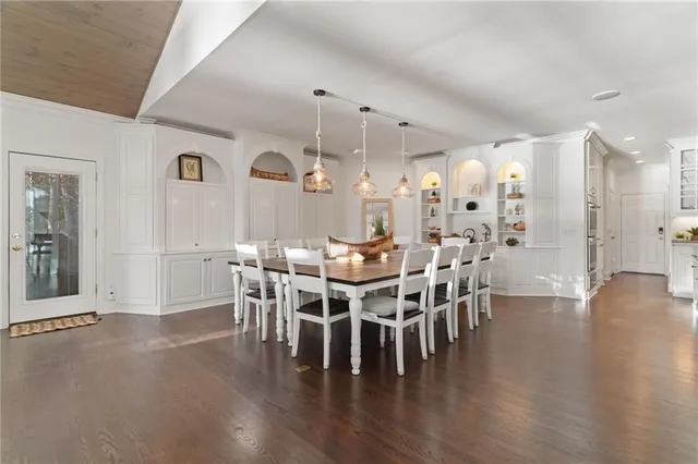 a view of livingroom with furniture and flat screen tv