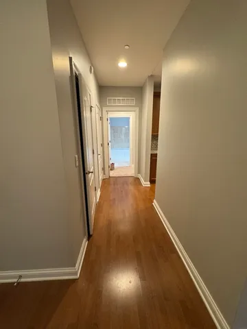 a view of hallway with stairs