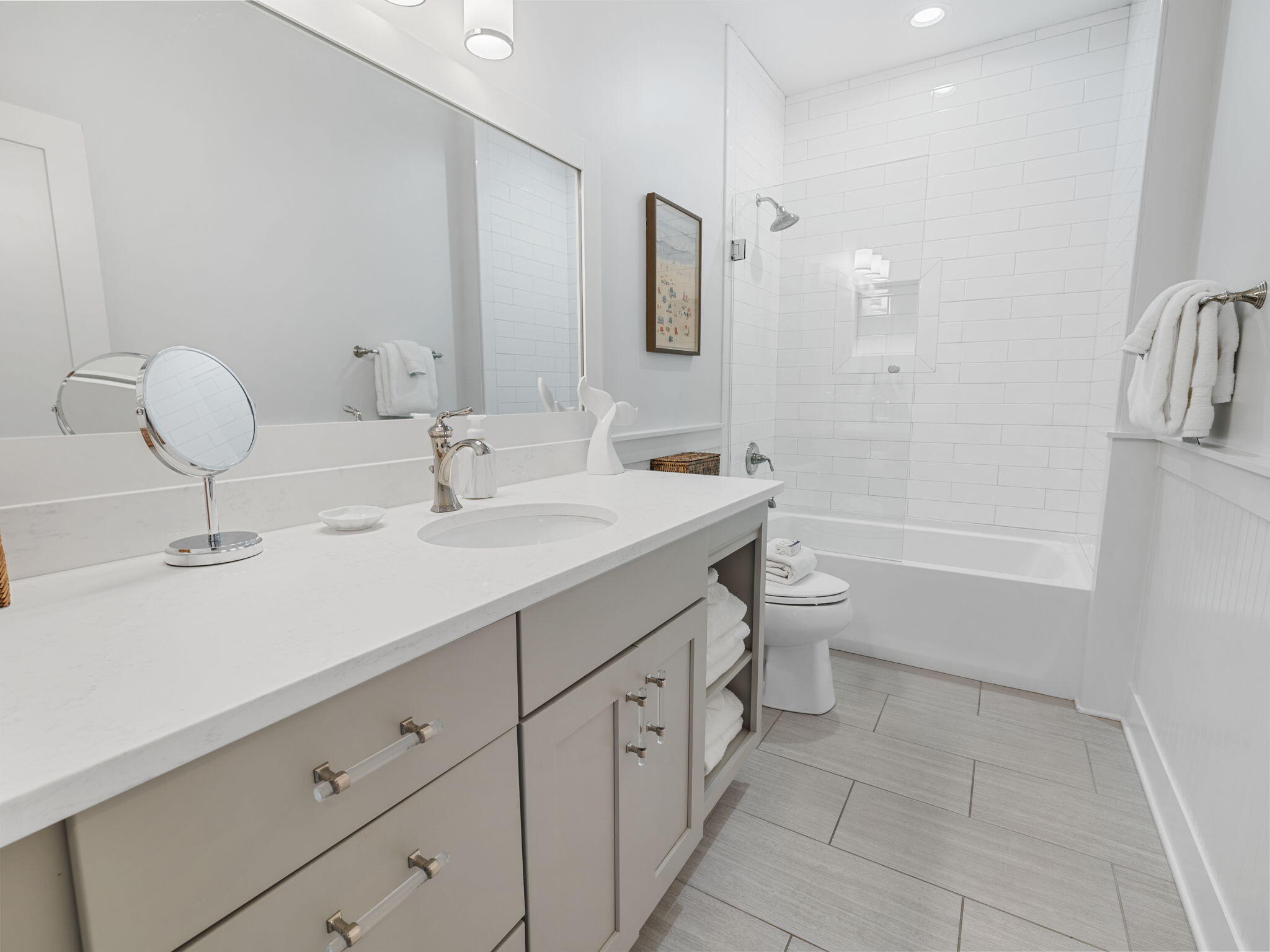 45 Canopy Ln Inlet Beach Inlet Beach, FL 32461 - Photo 10 of 11 a bathroom with a double vanity sink mirror and toilet