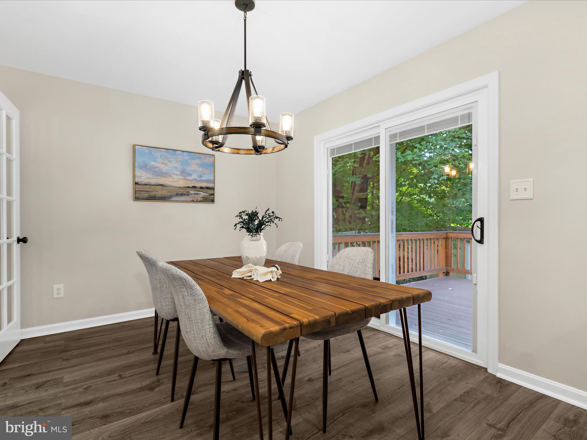 387 Hall Road Crownsville, MD 21032 - Photo 9 of 57 Dining room with sliding door to back deck