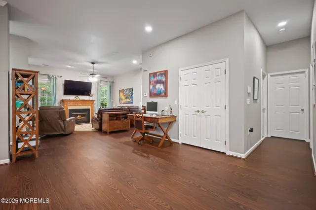 a view of a refrigerator in the kitchen