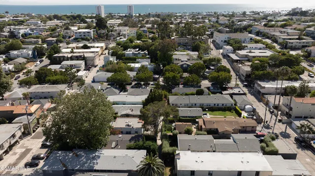 an aerial view of a city