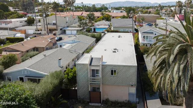 an aerial view of a city