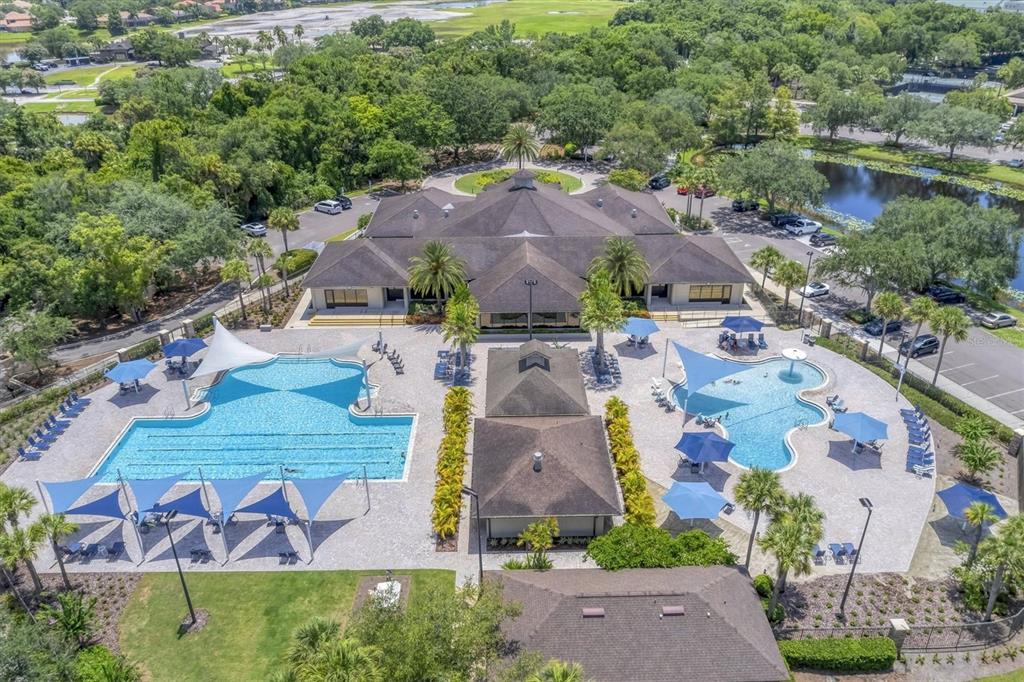 7833 Valderrama Way Lakewood Ranch, FL 34202 - Photo 57 of 63 an aerial view of residential house with outdoor space and swimming pool