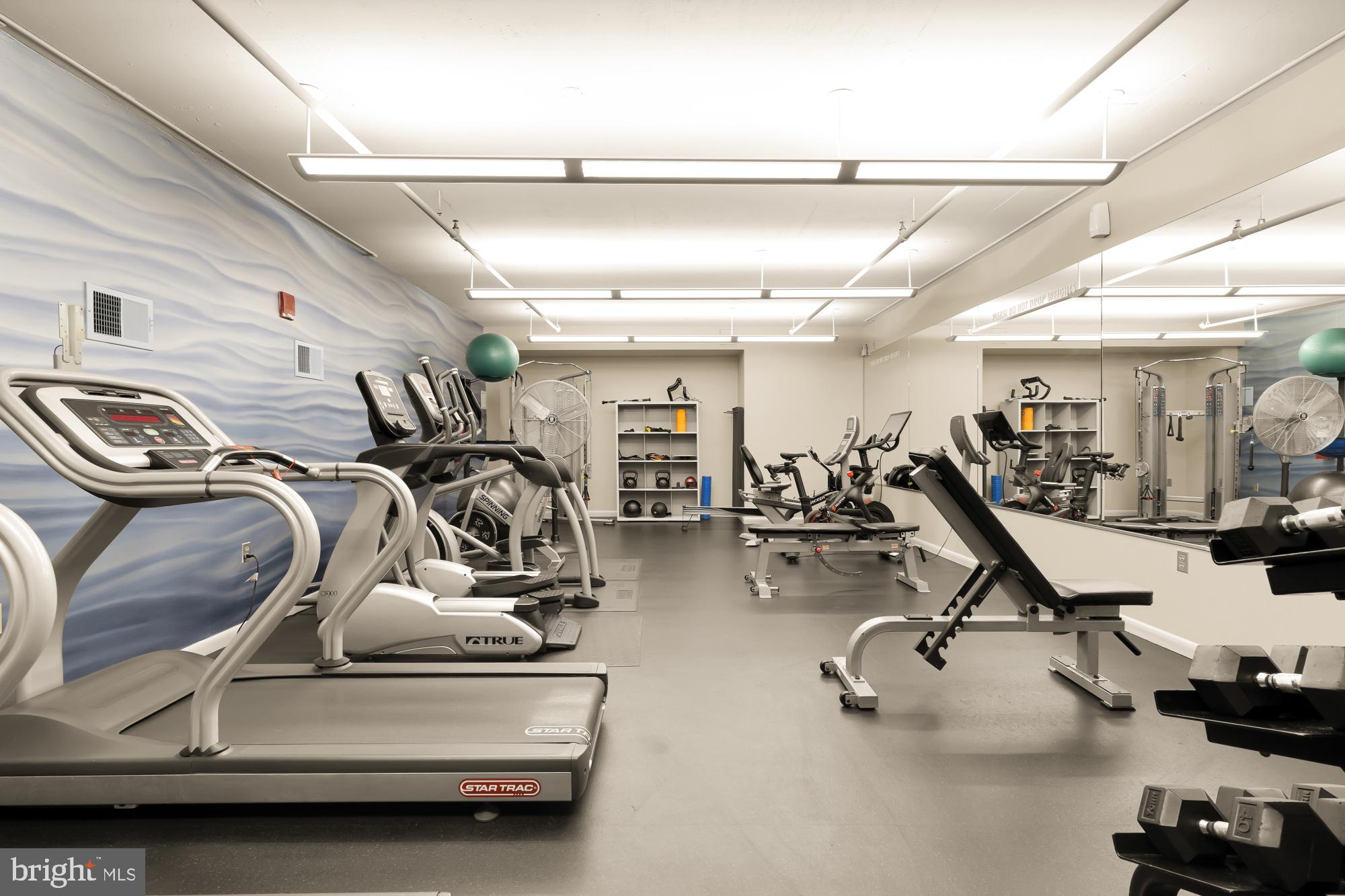 1300 N Street Northwest, Unit 809 Washington, DC 20005 - Photo 24 of 27 Modern fitness space with sleek equipment.