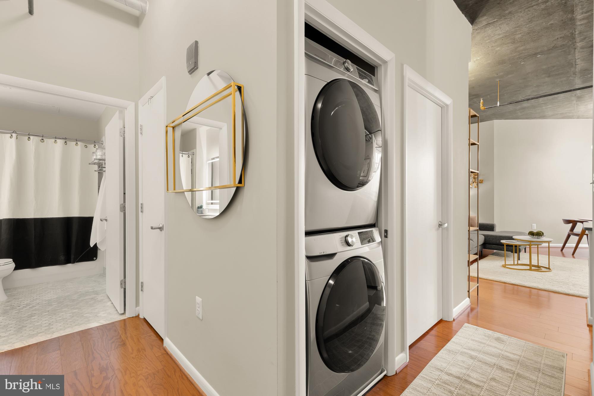 1300 N Street Northwest, Unit 809 Washington, DC 20005 - Photo 4 of 27 Stylish laundry nook in modern home.
