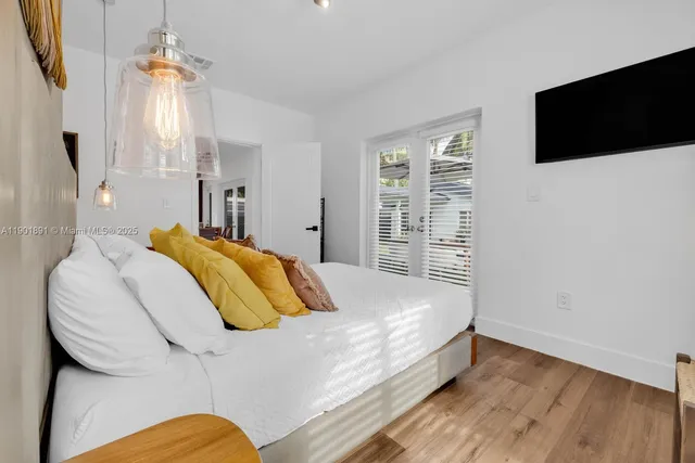 a view of swimming pool with seating space