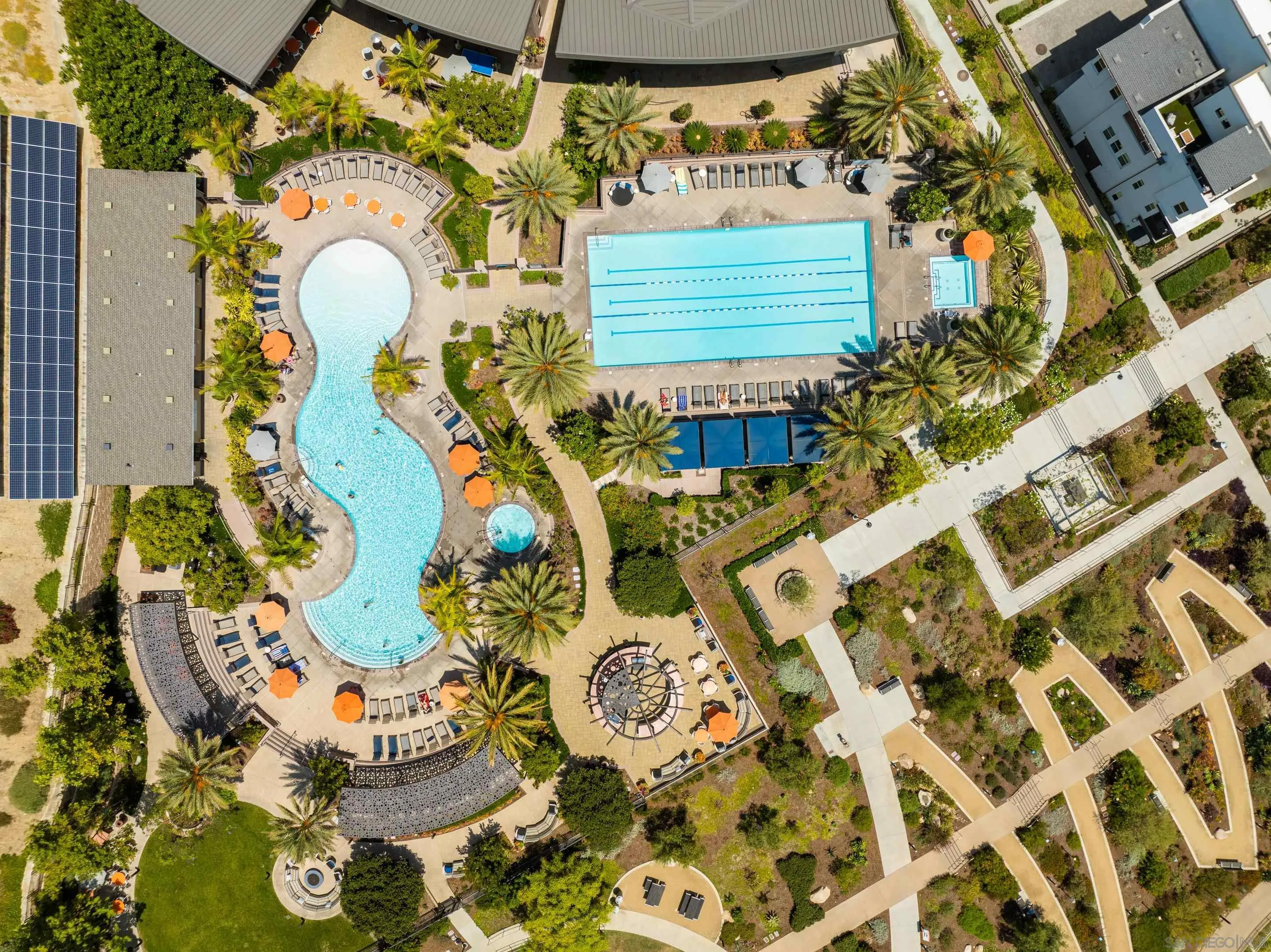 2731 Via Avella San Diego, CA 92108 - Photo 37 of 39 an aerial view of a house with swimming pool and outdoor seating